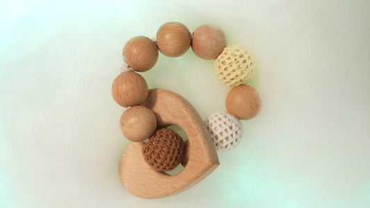 Explore Safe & Stylish Wooden Baby Rattles Available in the UAE - Cuddle Bloom