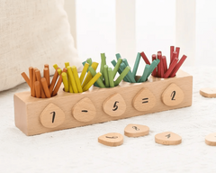 Wooden Counting Sticks for Preschool Children - Cuddle Bloom