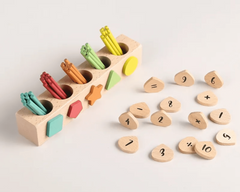 Wooden Counting Sticks for Preschool Children - Cuddle Bloom